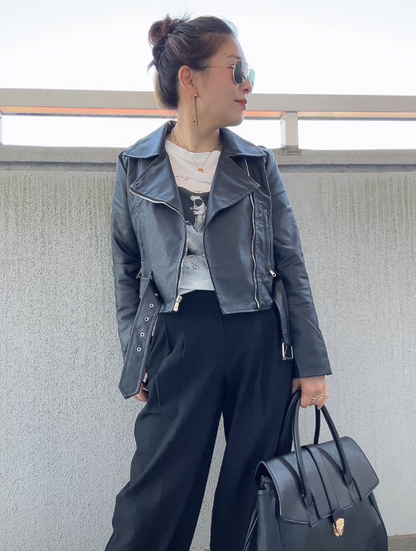 クロップドライダースジャケット