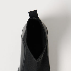 ニット レザーライク ブーツ 撥水/晴雨兼用