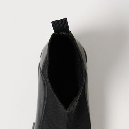 ニット レザーライク ブーツ 撥水/晴雨兼用