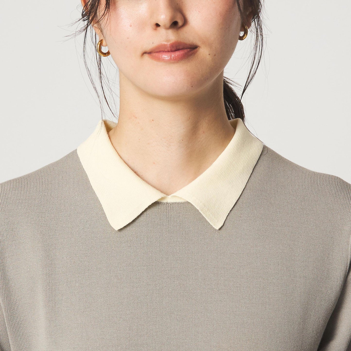 ハイショク エリツキ ニット ワンピース