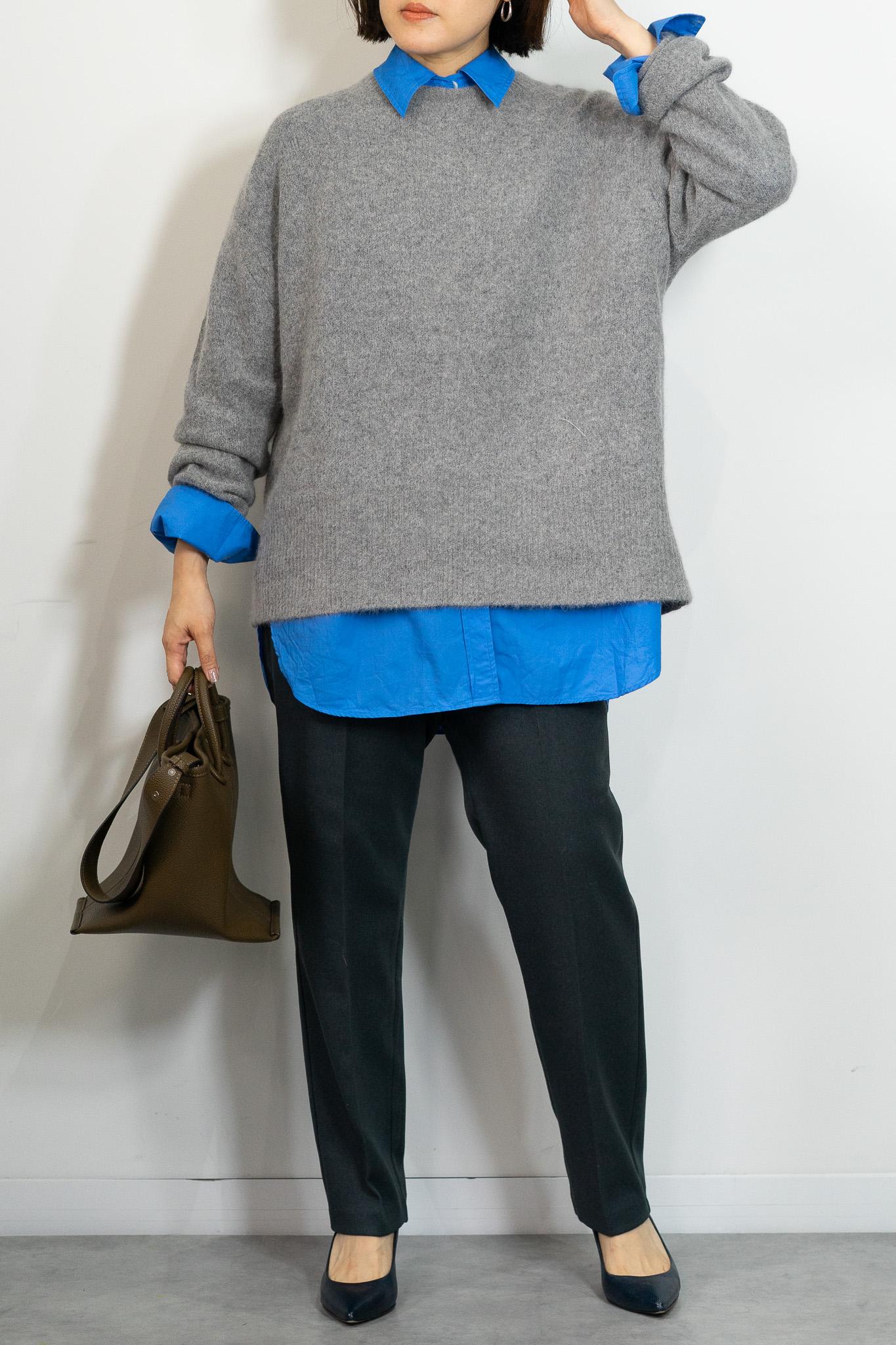 FOX混バックスリットオーバーニット