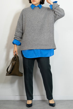 FOX混バックスリットオーバーニット