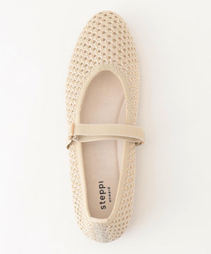 ラウンド メッシュ バレエパンプス