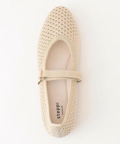 ラウンド メッシュ バレエパンプス