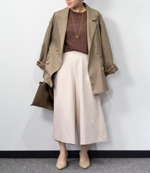 ラメニットハーフスリーブトップス