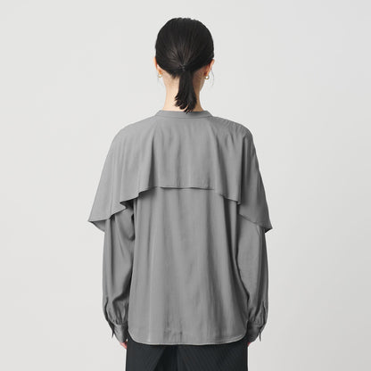 【WEB限定 Wardrobe DAILY MINIMAL】フリルレイヤーブラウス ウォッシャブル