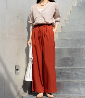 ウエストドロストイージーワイドパンツ