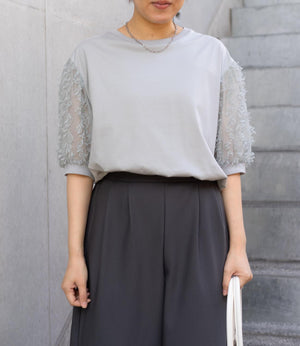 シアーフリンジドッキングカットソー