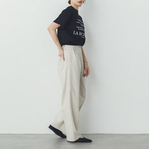 リネンミックスストレートパンツ