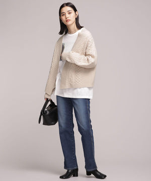 ハミルトン ケーブルショートカーディガン 長袖