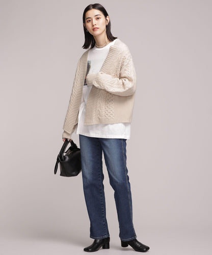 ハミルトン ケーブルショートカーディガン 長袖