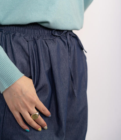 デニムライクイージーパンツ