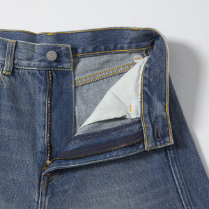 コットンデニム カーブパンツ