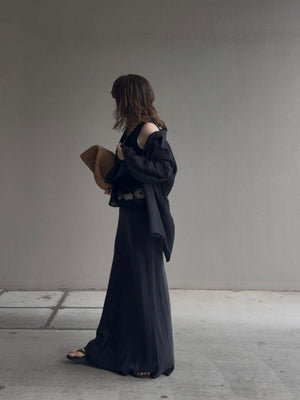 Sheer long cuffs shirt