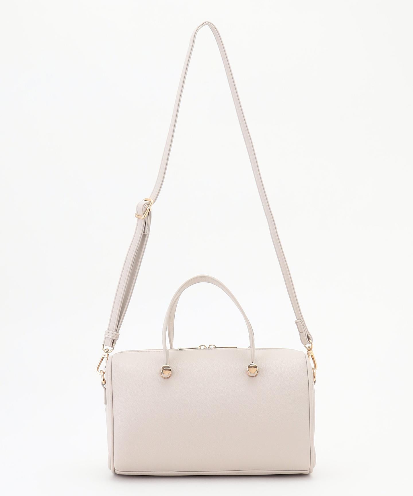 メタルアクセント ボストンバッグ