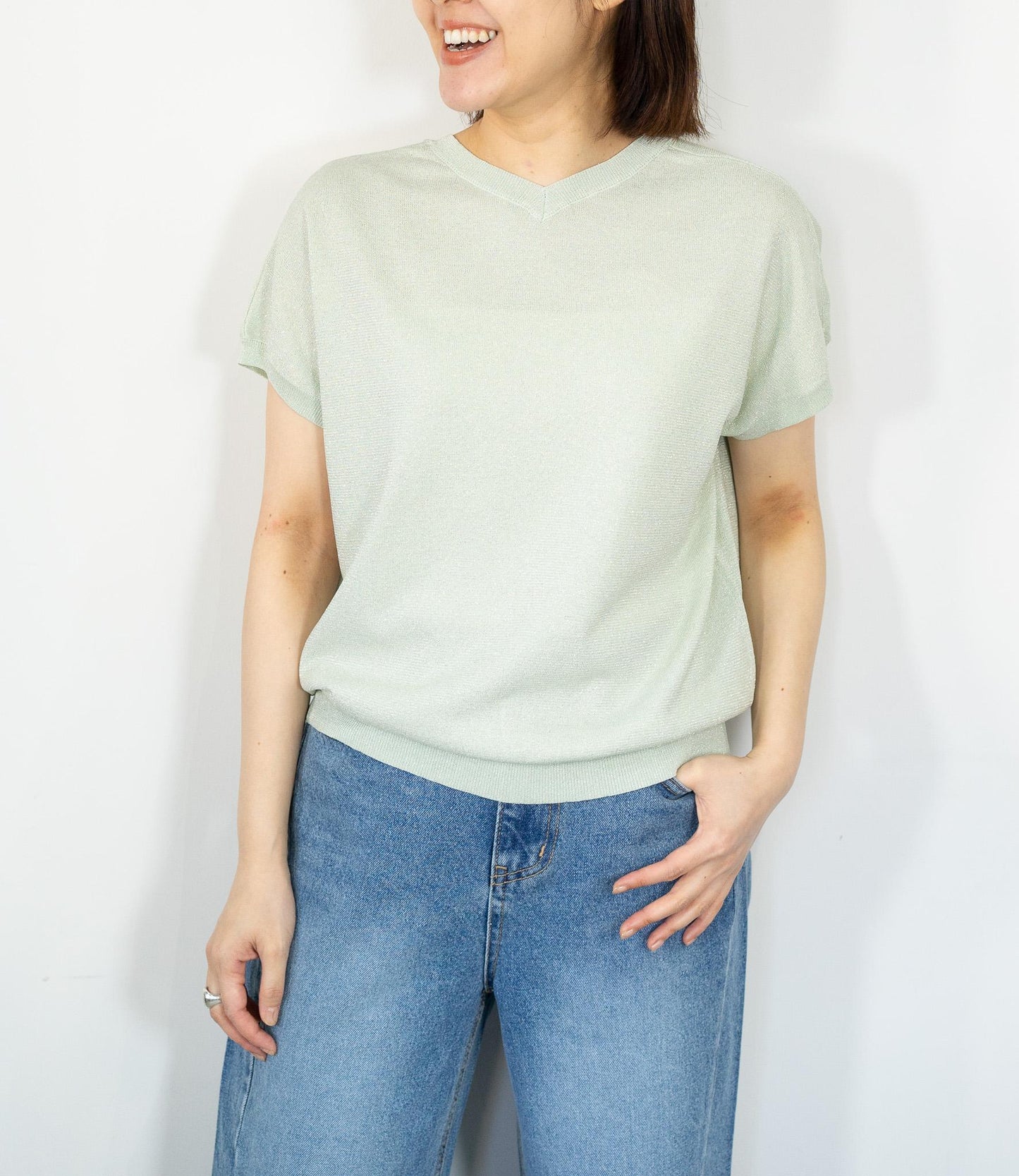 前後2wayラメフレンチトップス