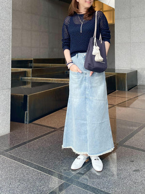 カットオフデニムマーメードスカート