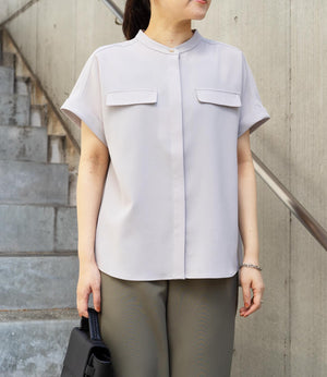 きれいめフラップサファリブラウス