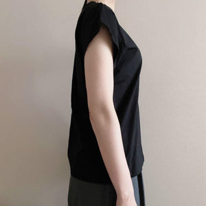 キャップスリーブシルケットTシャツ