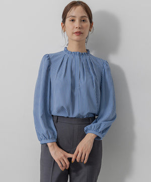 ライトデシンフリル襟 ブラウス