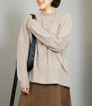 FOX混バックスリットオーバーニット