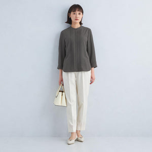 ピンタック 7分袖 ブラウス