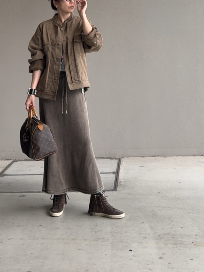 ヴィンテージウォッシュニットスカート