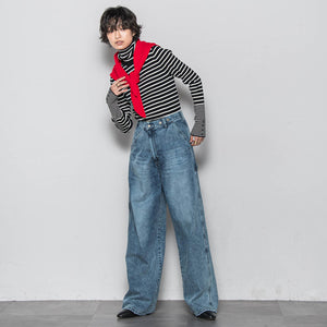 リブタートルニットプルオーバー≪手洗い可能≫