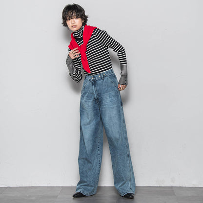 リブタートルニットプルオーバー≪手洗い可能≫