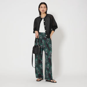 アート ボタニカル プリント パンツ