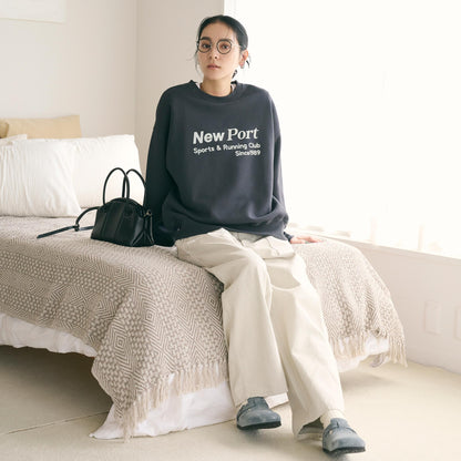 コットン裏毛 ロゴスウェット プルオーバー