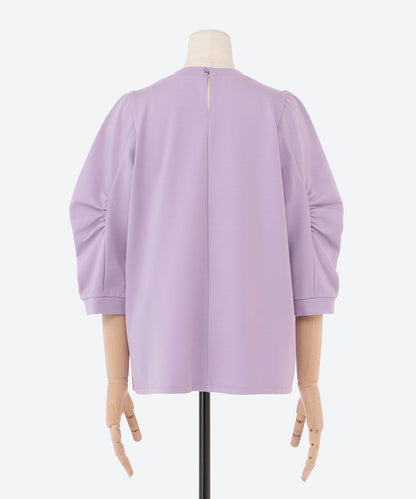 クルーネックボリュームスリーブカットソー