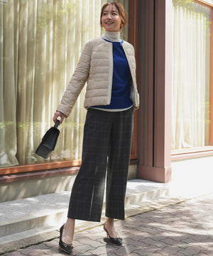 2WAYノーカラーダウン ジャケット