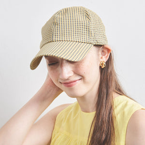 ギンガムチェック キャップ UV