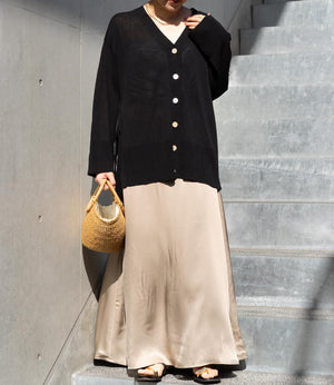 サイドスリットVネックカーディガン