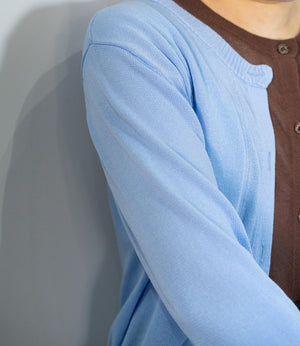 レイヤード風バイカラーカーディガン