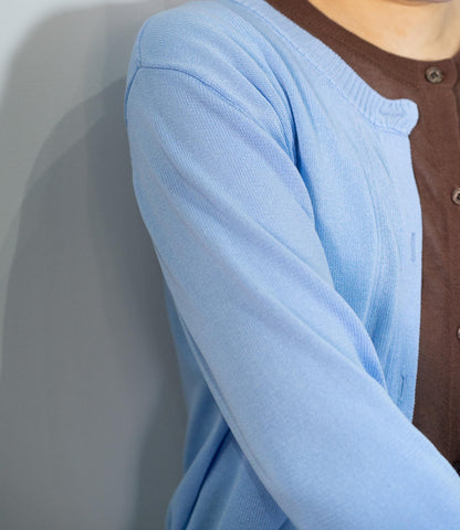 レイヤード風バイカラーカーディガン