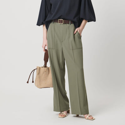 アセテートポリエステル ベイカーパンツ