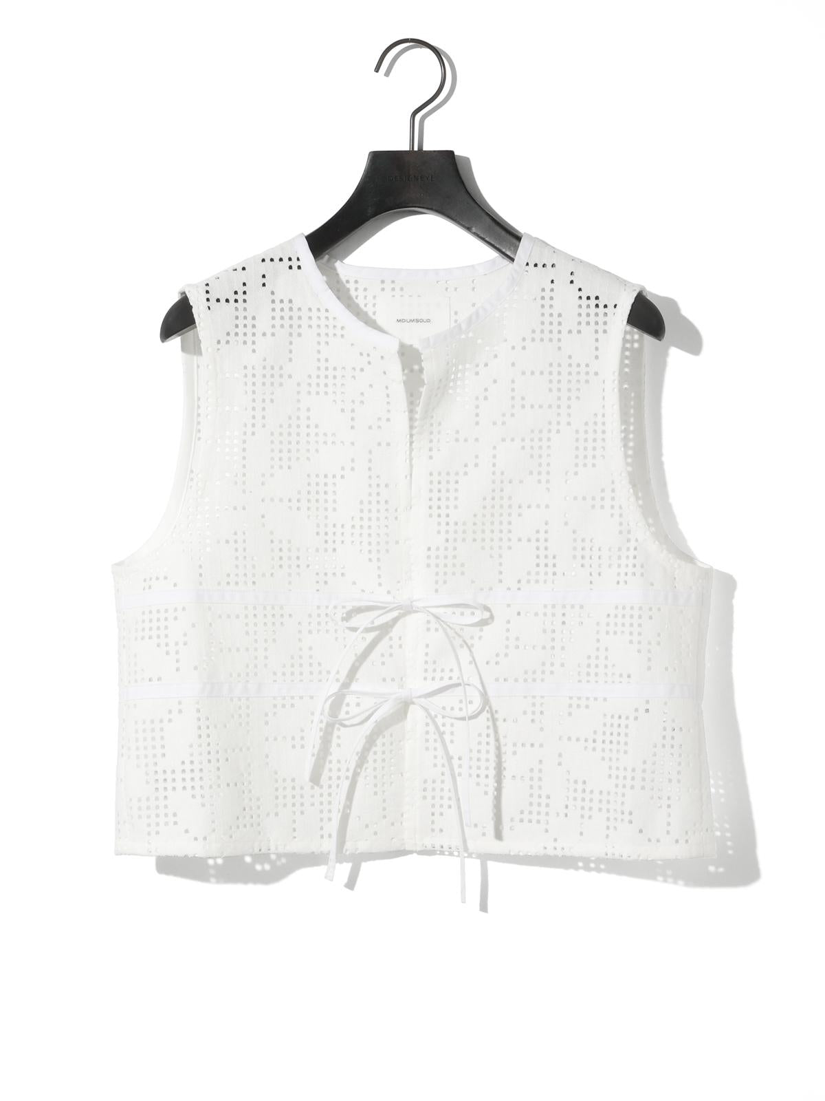 MIDIUMISOLID for Ladies レースショートベスト