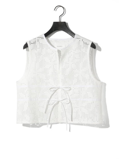 MIDIUMISOLID for Ladies レースショートベスト