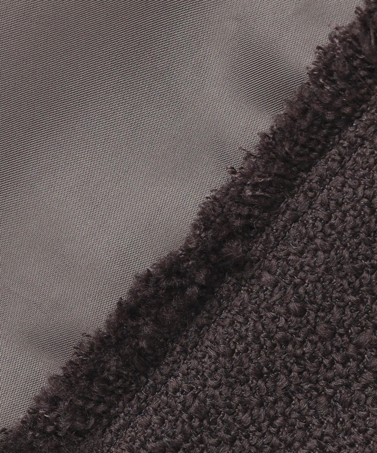 MULLIN / ウールツイードメタルボタンノーカラージャケット