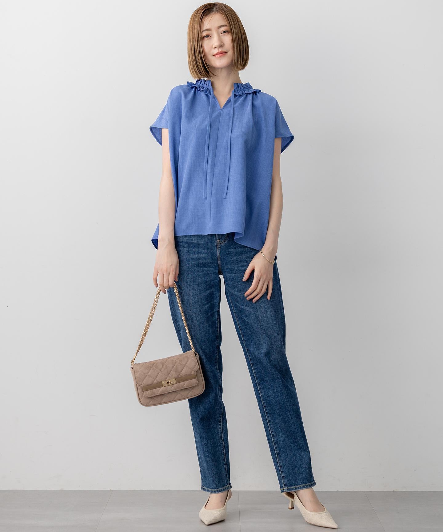 スエード キルティング ショルダーバッグ