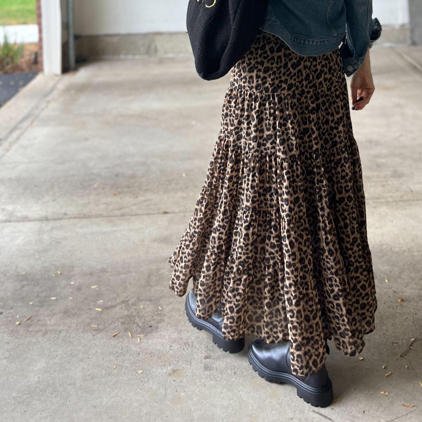 レオパードティアードスカート