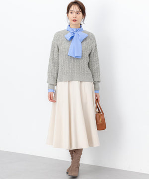 コットンタッチシャーティング刺繍入り ブラウス