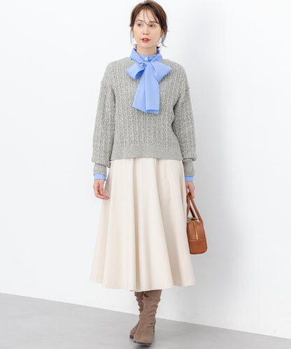 コットンタッチシャーティング刺繍入り ブラウス