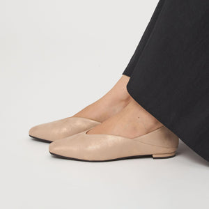 スクエア 2WAY フラットシューズ