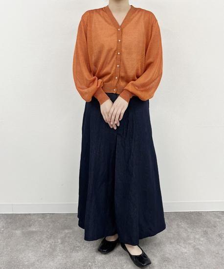 ラメシアーVネックカーディガン