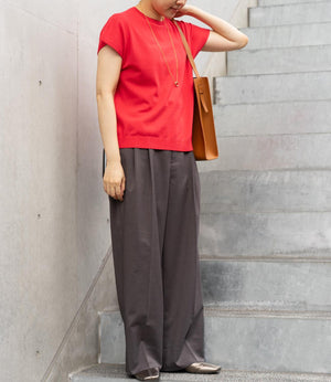 コンパクトフレンチスリーブニットT