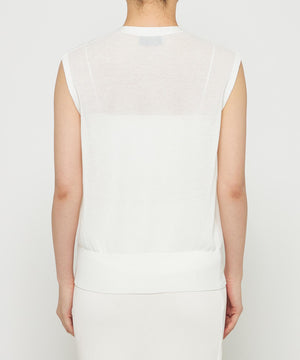 シアーニット ノースリーブベスト