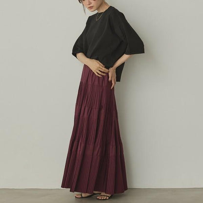 ぽわん5分袖ニットプルオーバー